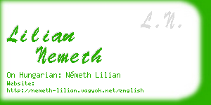 lilian nemeth business card